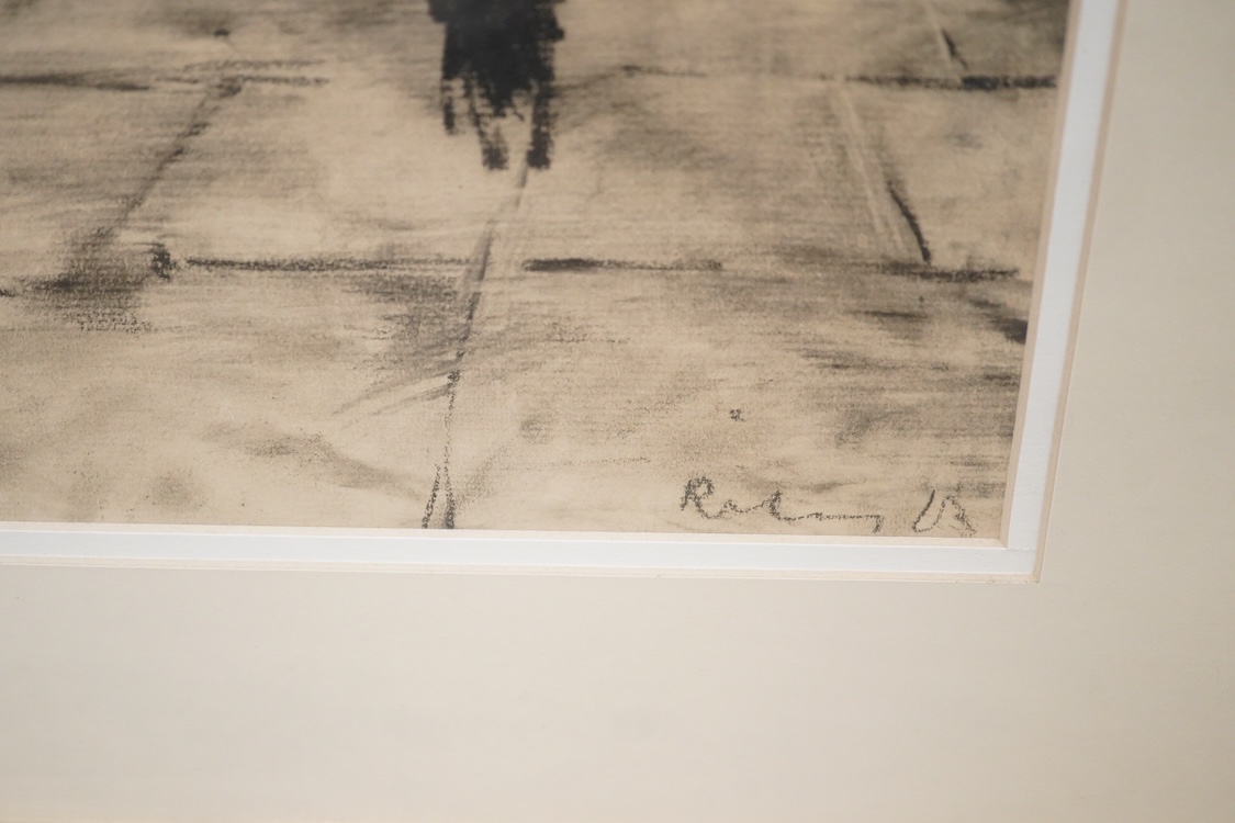 Harold Riley, 'Top of Oldham Road', signed and indistinctly dated, charcoal and pastel, 43 x 30cm